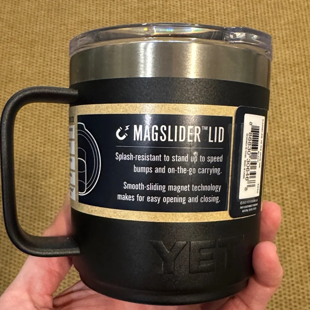 YETI Rambler 10 oz Black and Silver Mug - Picture 3 of 5